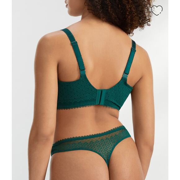 BARE 36DD The Push-Up Without Padding Bra NEW bare necessities B10249 GREEN sexy - Picture 6 of 11